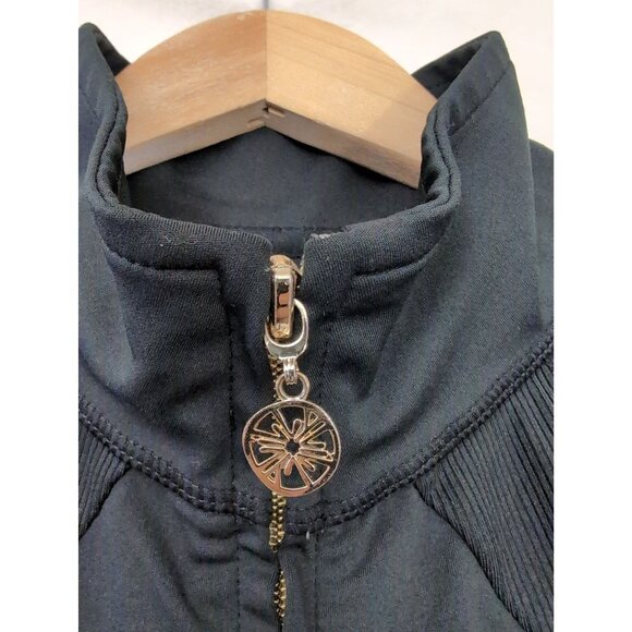 Lilly Pulitzer Tennison Luxletic Jacket Womens XL Black Full Zip Athletic Gym - Picture 6 of 14